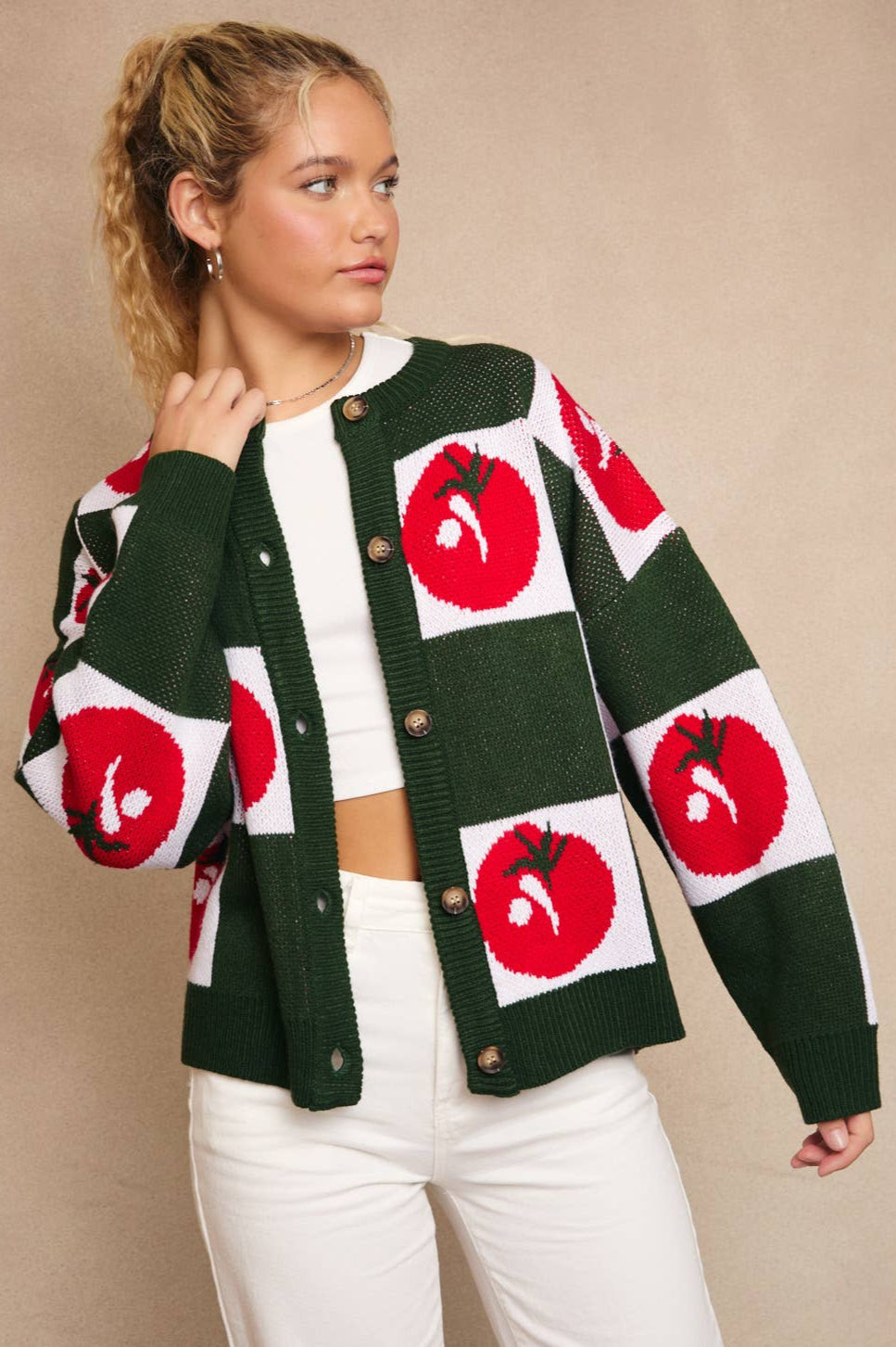 roma cardigan - green