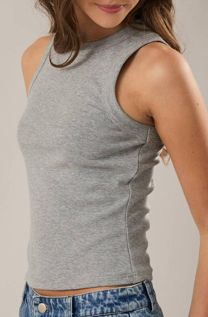 lana tank - heather grey