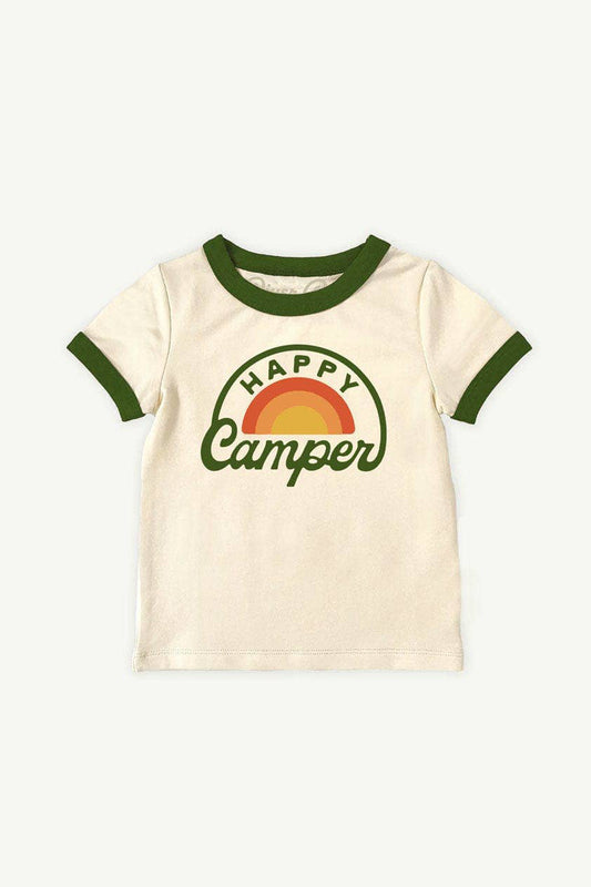 kid's happy camper ringer - cream