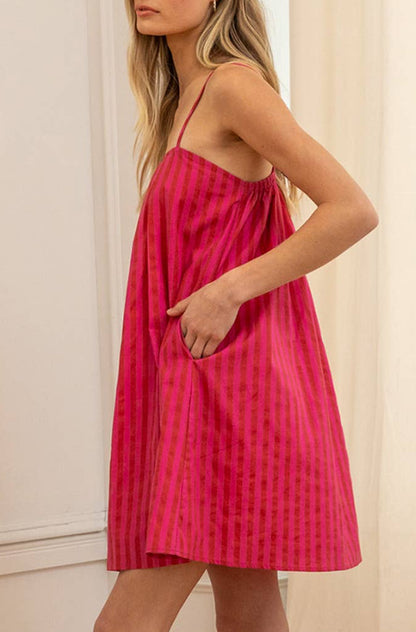 briley dress - pink stripe