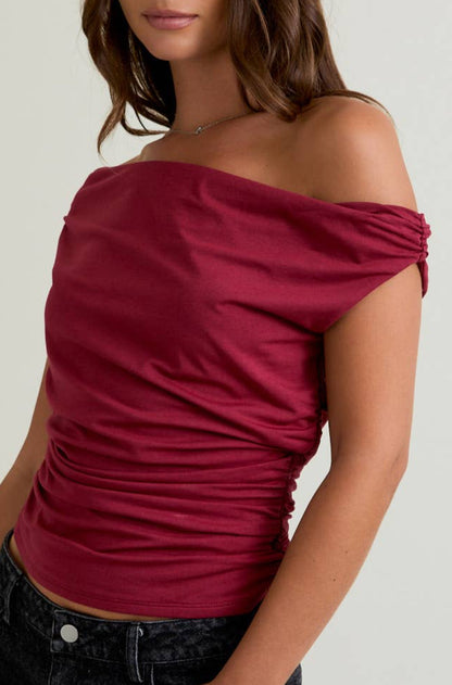zara top - maroon