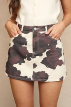 calhoun skirt - cream & brown