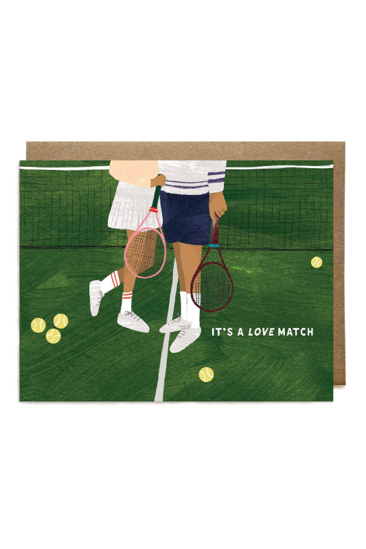 it's a love match tennis card