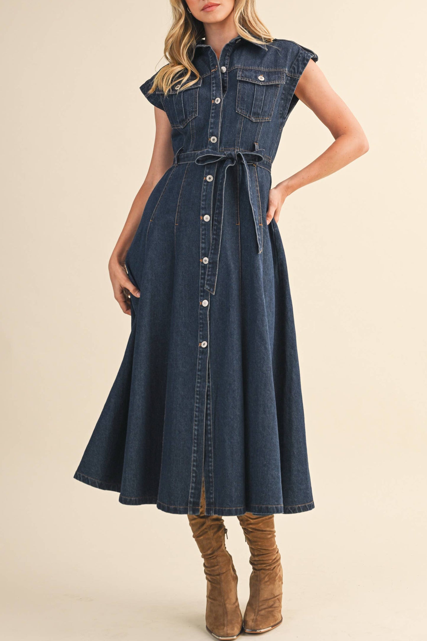 dakota dress - dark denim