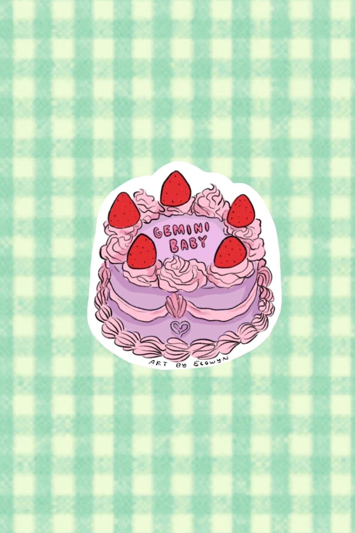 zodiac cake sticker - gemini