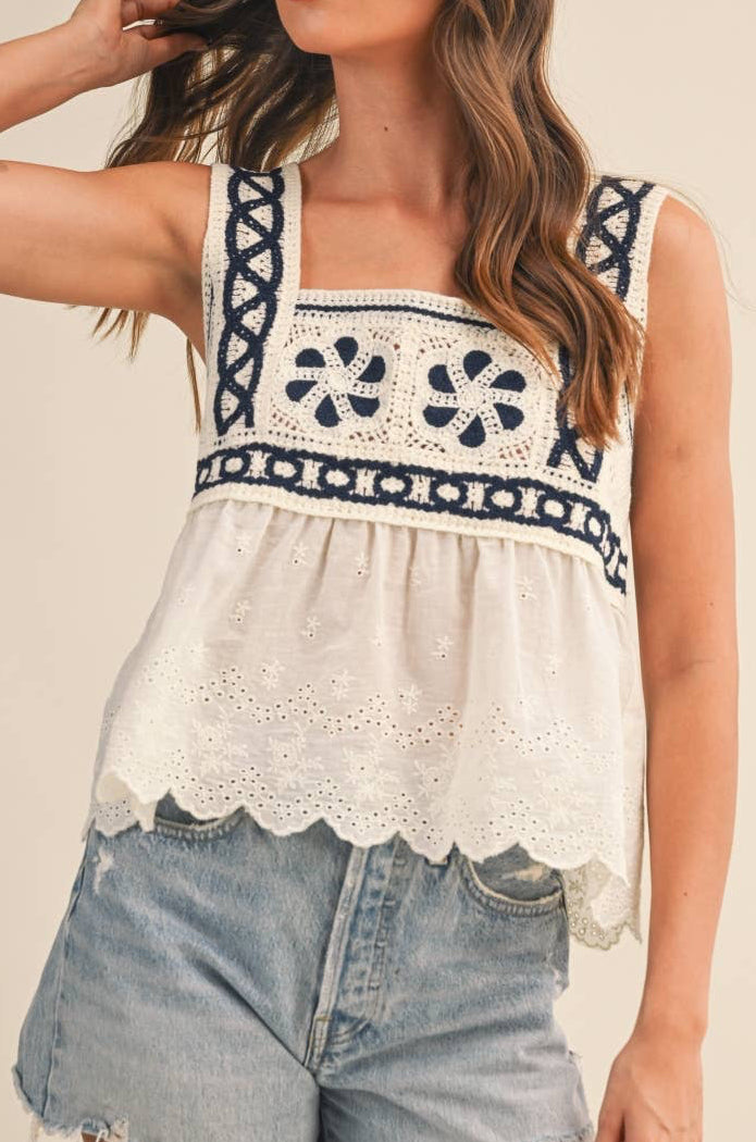 finley tank - cream