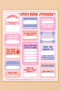 spicy book plate sticker sheets