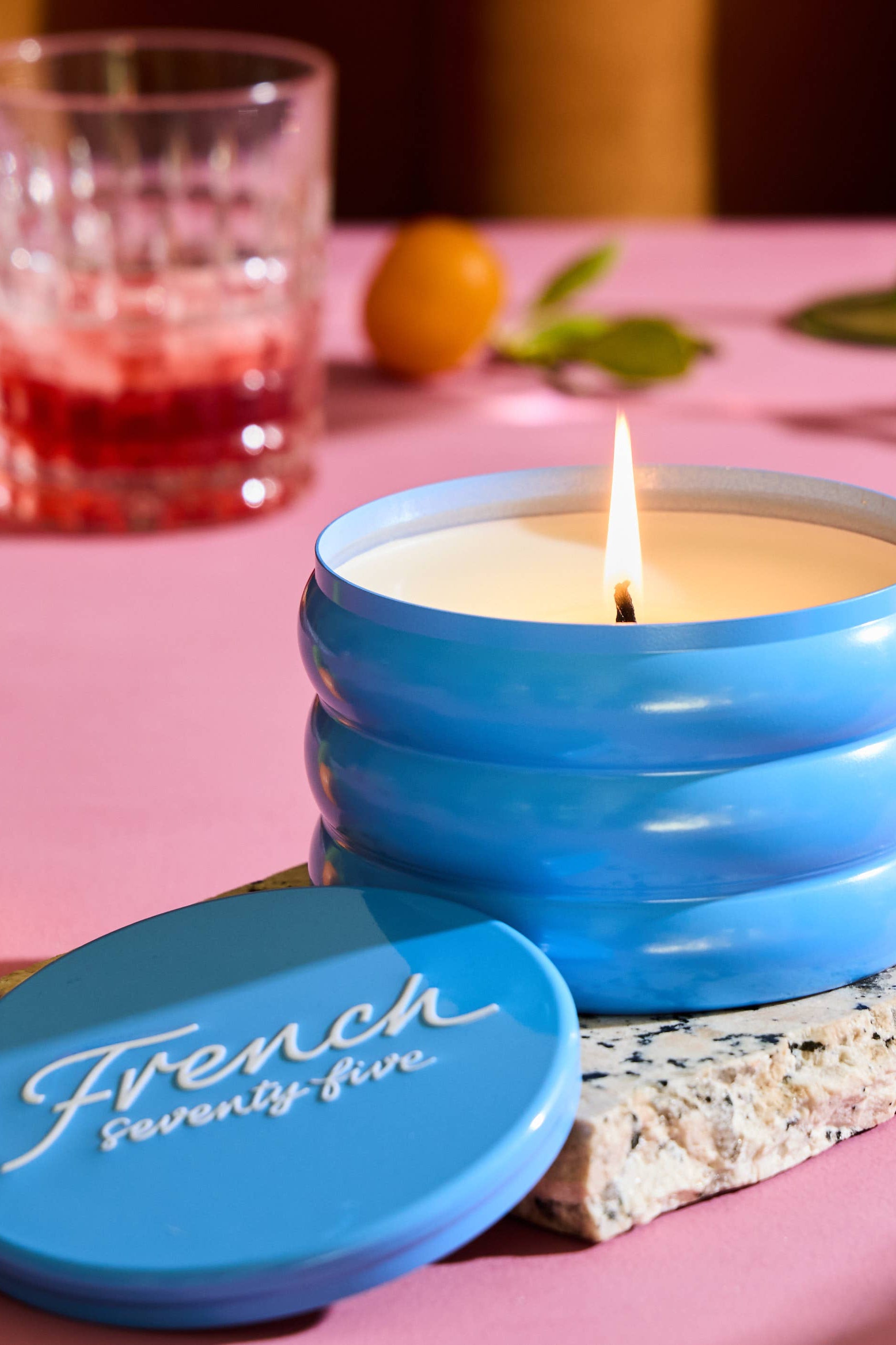 french 75 tin candle - 13 oz