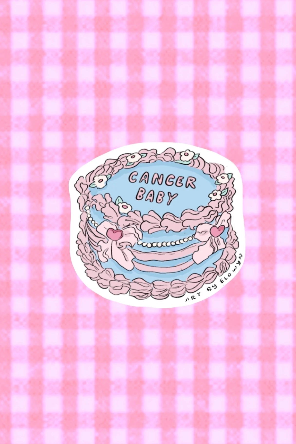 zodiac cake sticker - cancer