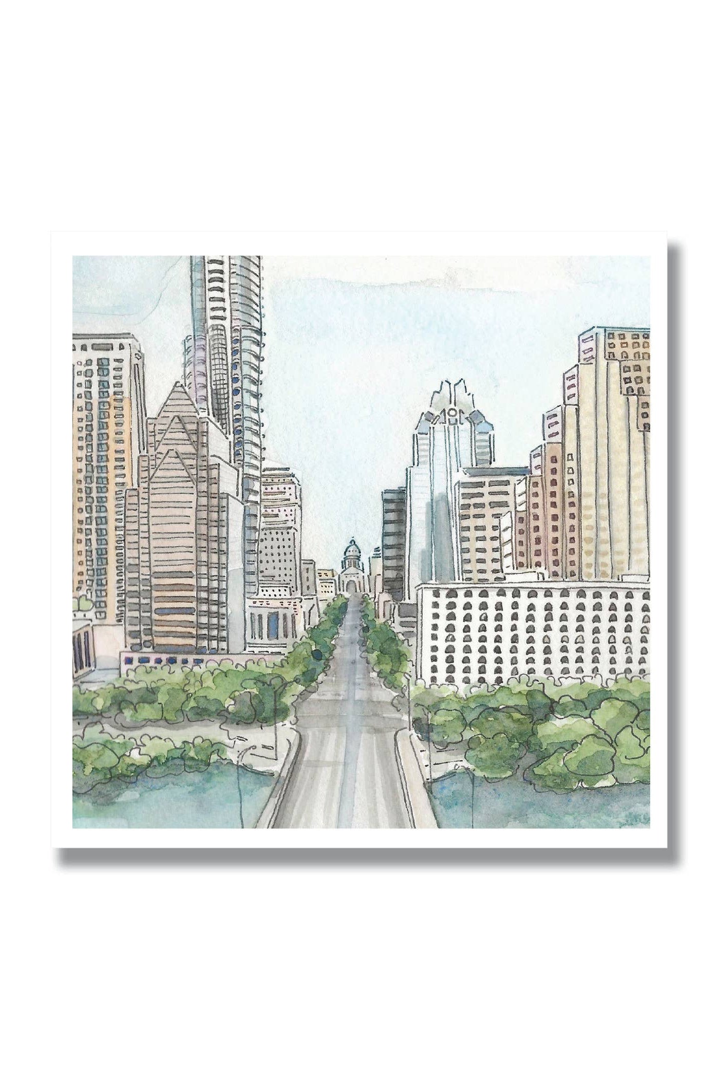 daytime congress avenue mini art print