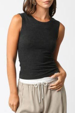 marilyn tank top - charcoal