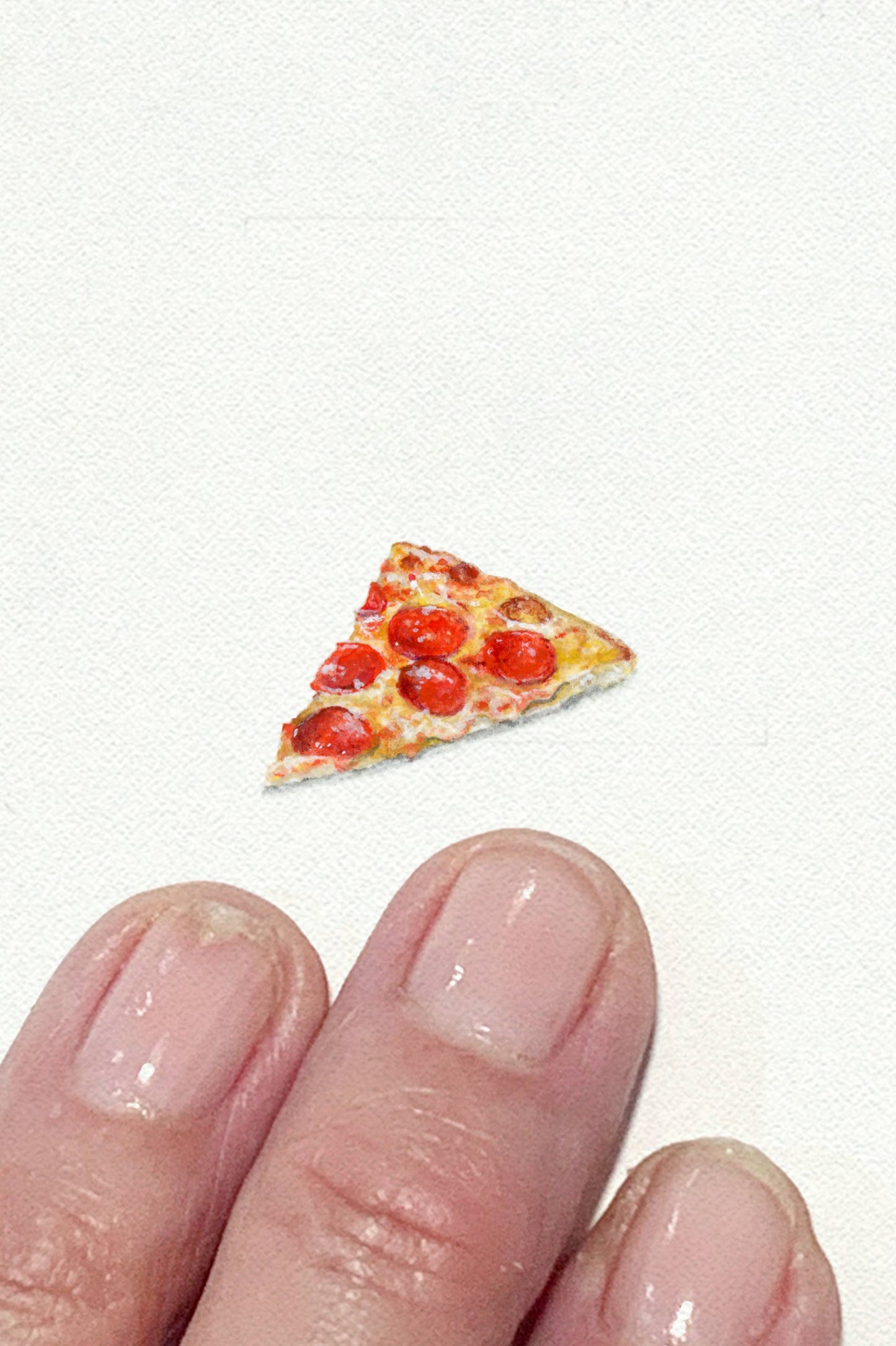 tiny watercolor print - pizza slice