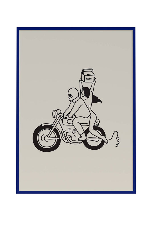 beer run art print - 5x7