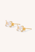 emily studs - emerald cut