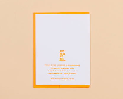congrats letterpress greeting card