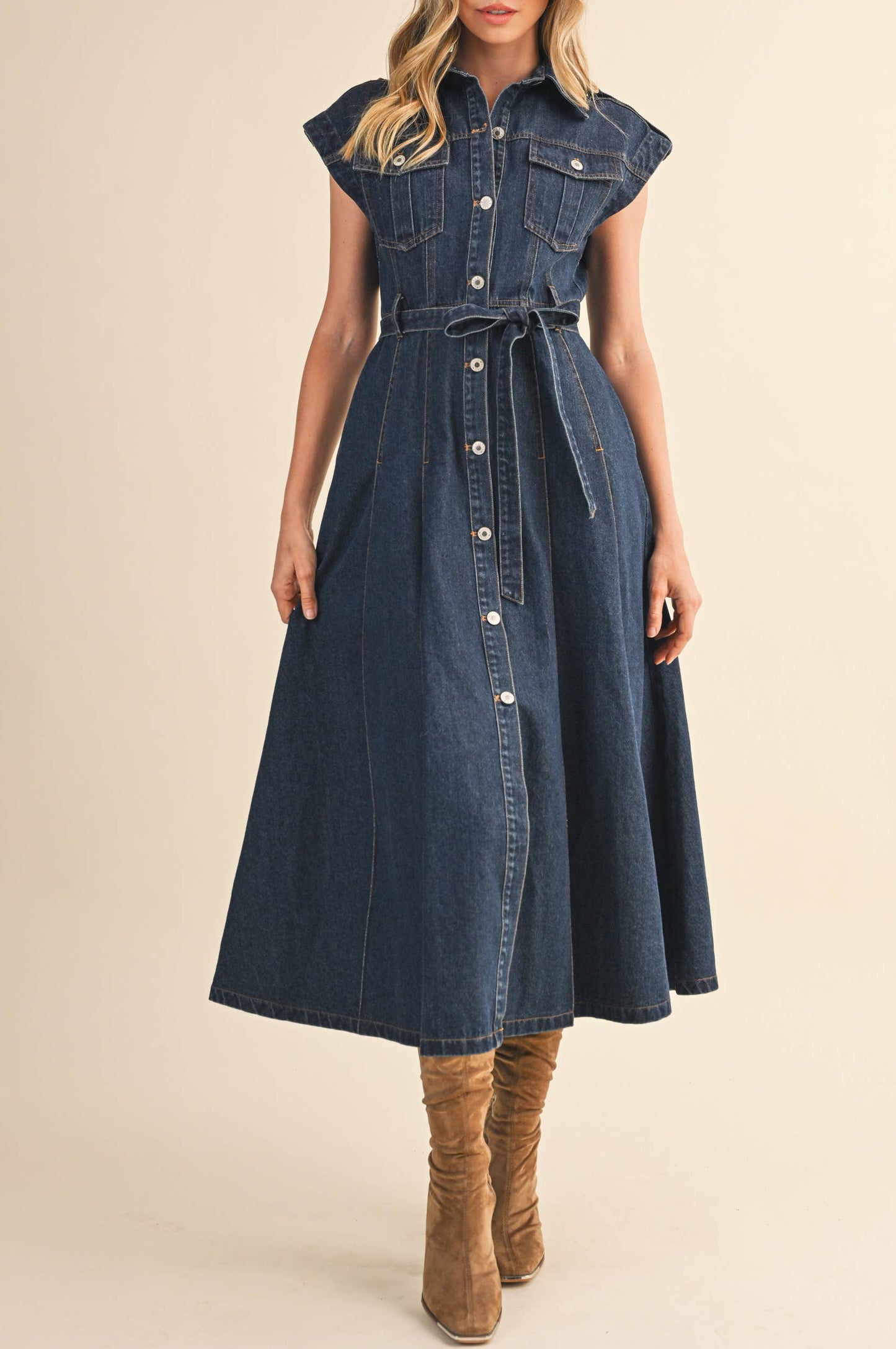 dakota dress - dark denim