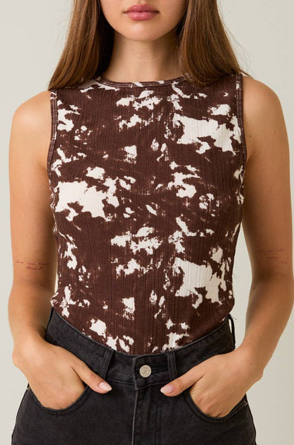 greta tank - brown