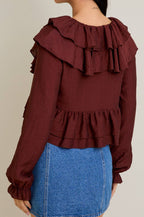 kiera top - brown