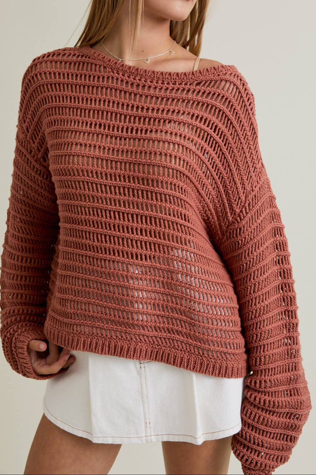 jones sweater - rust