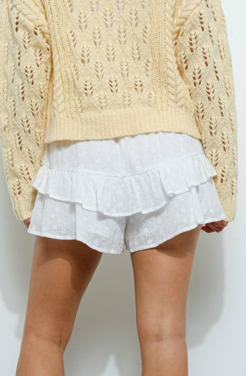 emi shorts - ivory (FINAL SALE)