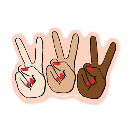 peace hands sticker