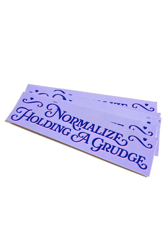 normalize holding a grudge bumper sticker