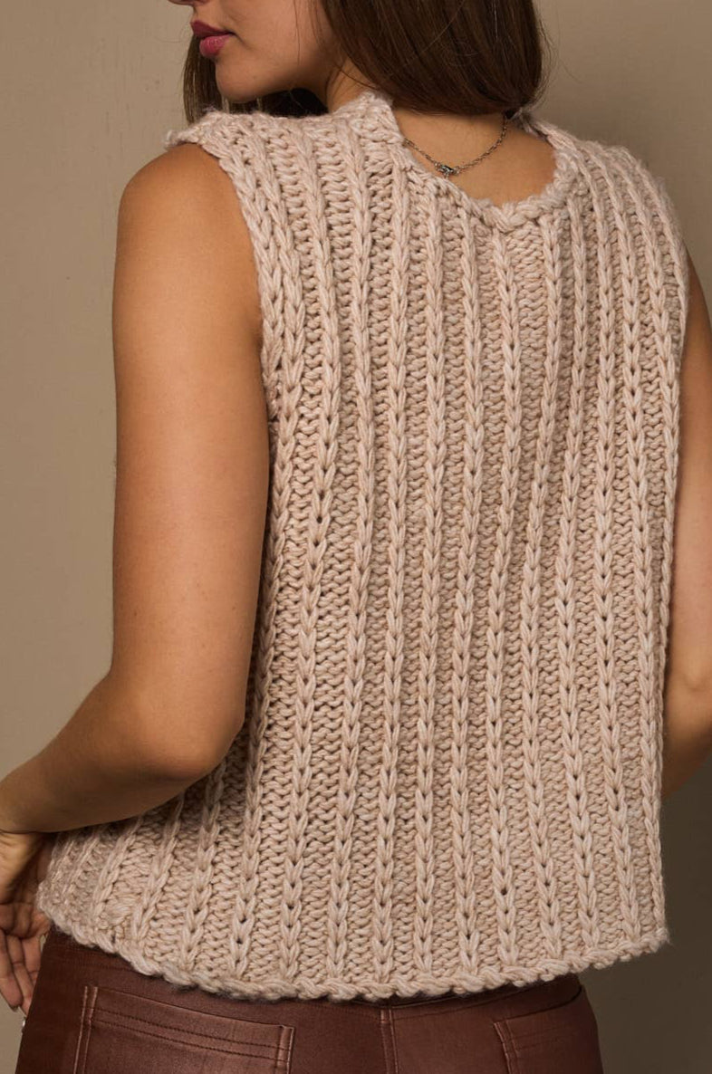 campbell sweater vest - oatmeal (FINAL SALE)
