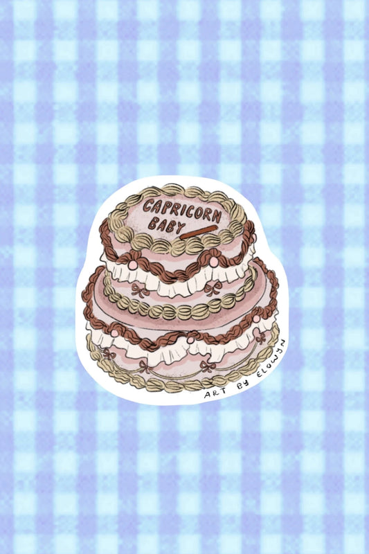 zodiac cake sticker - capricorn
