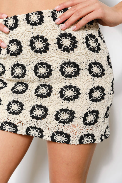 stevie skirt - black & ecru