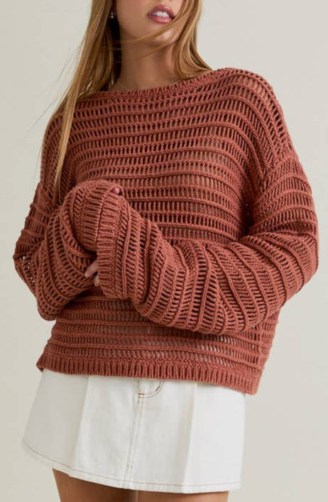 jones sweater - rust