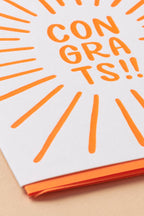 congrats letterpress greeting card