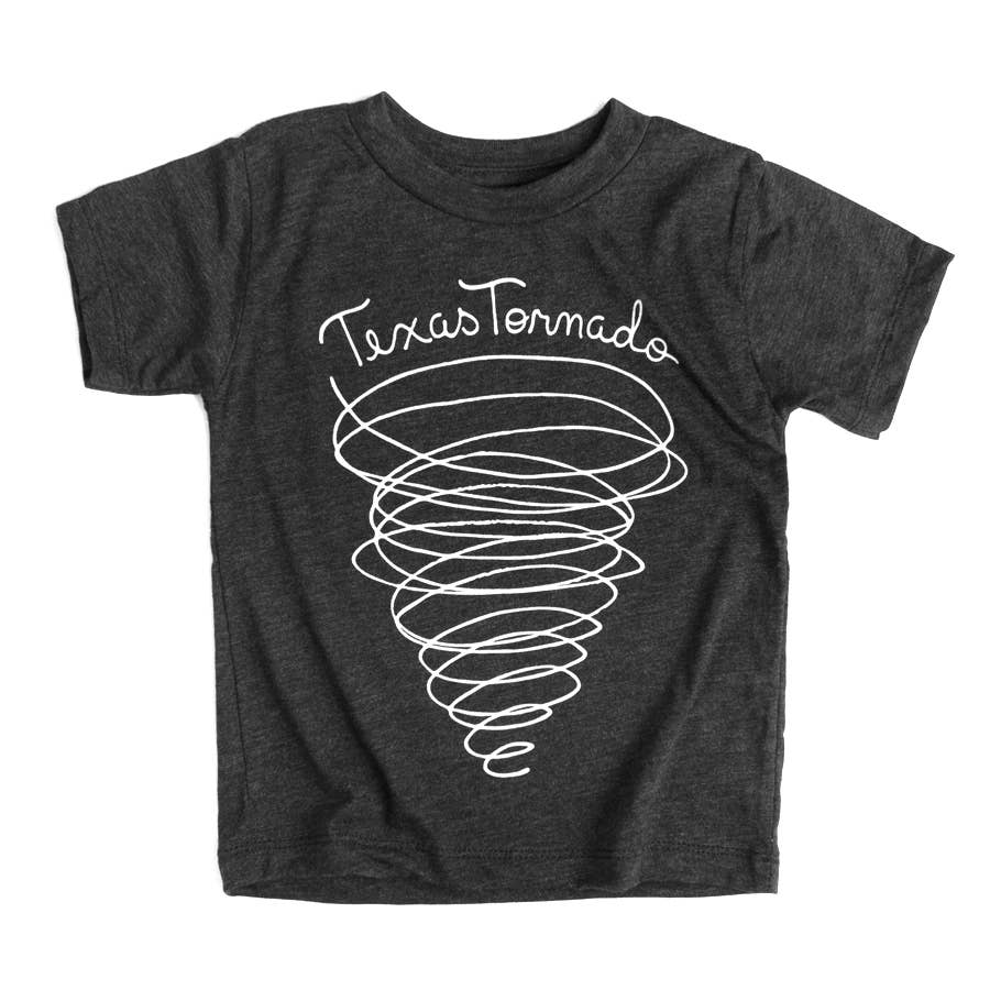 kid's texas tornado tee - grey