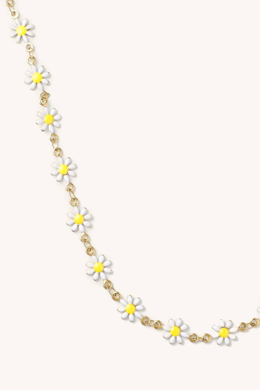 daisy choker - white