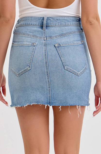 brynn skirt - light wash