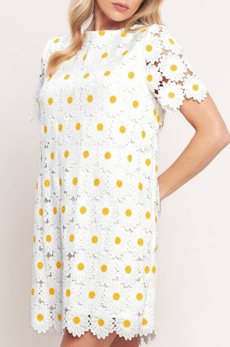marguerite dress - white