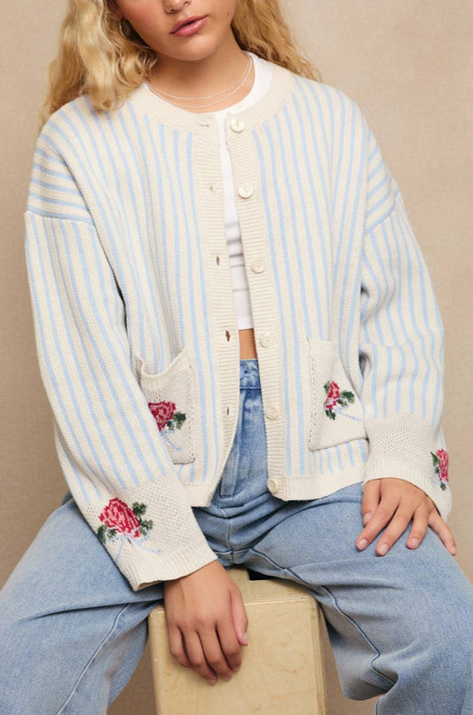 hazel cardigan - blue