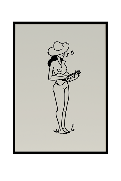 music lover art print - 5x7