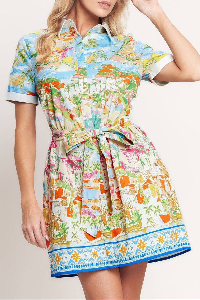 cannes mini dress - multi