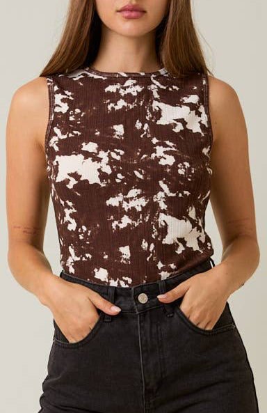 greta tank - brown