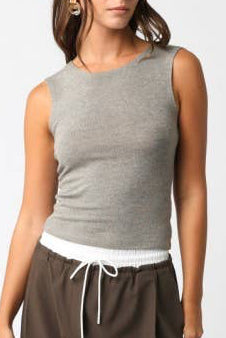 marilyn tank top - heather grey
