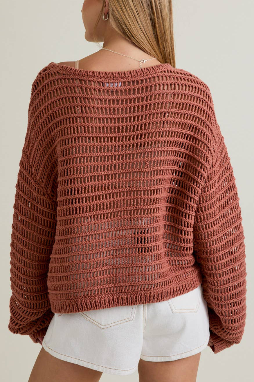 jones sweater - rust