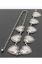 chain of hearts belt  - silver