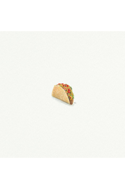 tiny watercolor print - taco