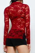 wynn top - burgundy