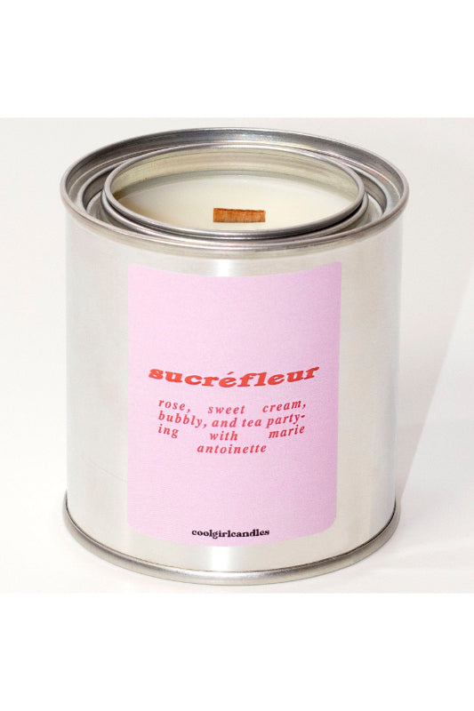 sucrefleur | rose, sweet cream, and champagne candle