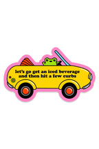 bad driver frog sticker