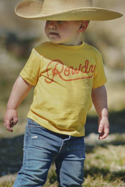 kid's tee rowdy - yellow