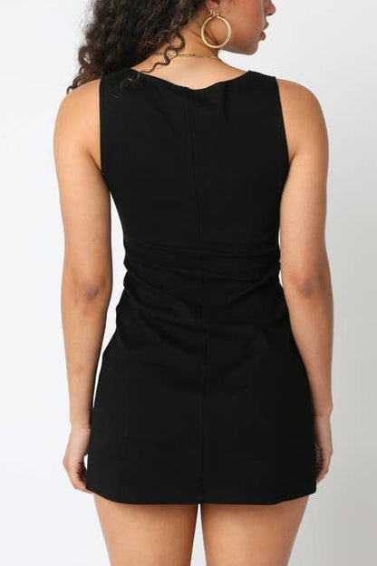 helia mini dress - black