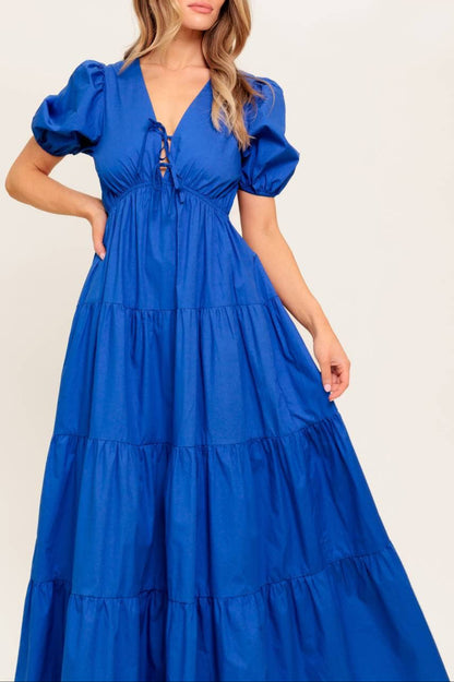 azure dress - royal blue