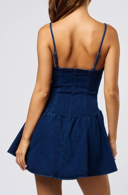 veronica dress - denim